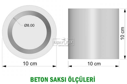 Siyah Beton Saksıda Sarkan Tesbih Çiçeği 50 cm Yeşil - Thumbnail