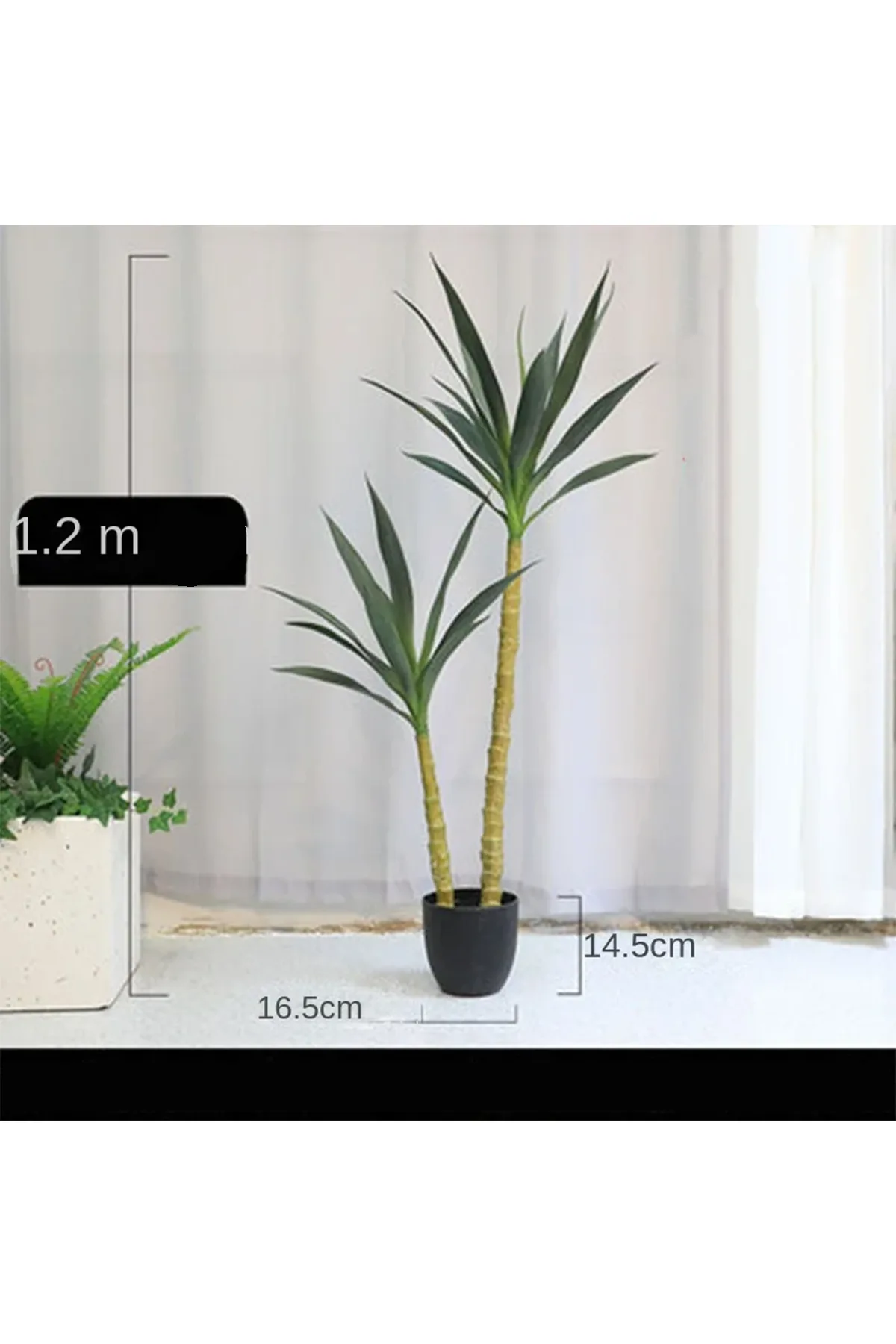 Yapay Ağaç 2 Gövdeli Agave 120 cm Saksılı - Thumbnail